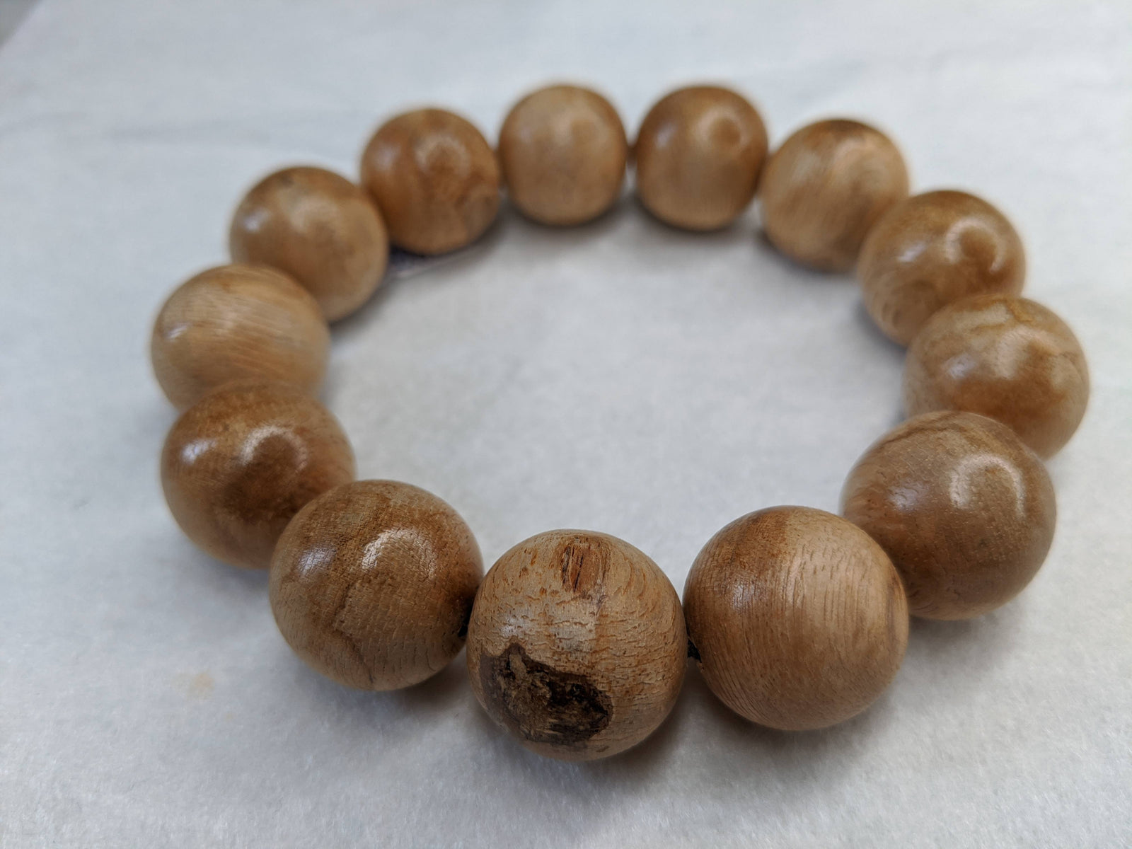 Light Resin Tigerwood Wild Agarwood Bracelet 13 beads 15g 18mm -