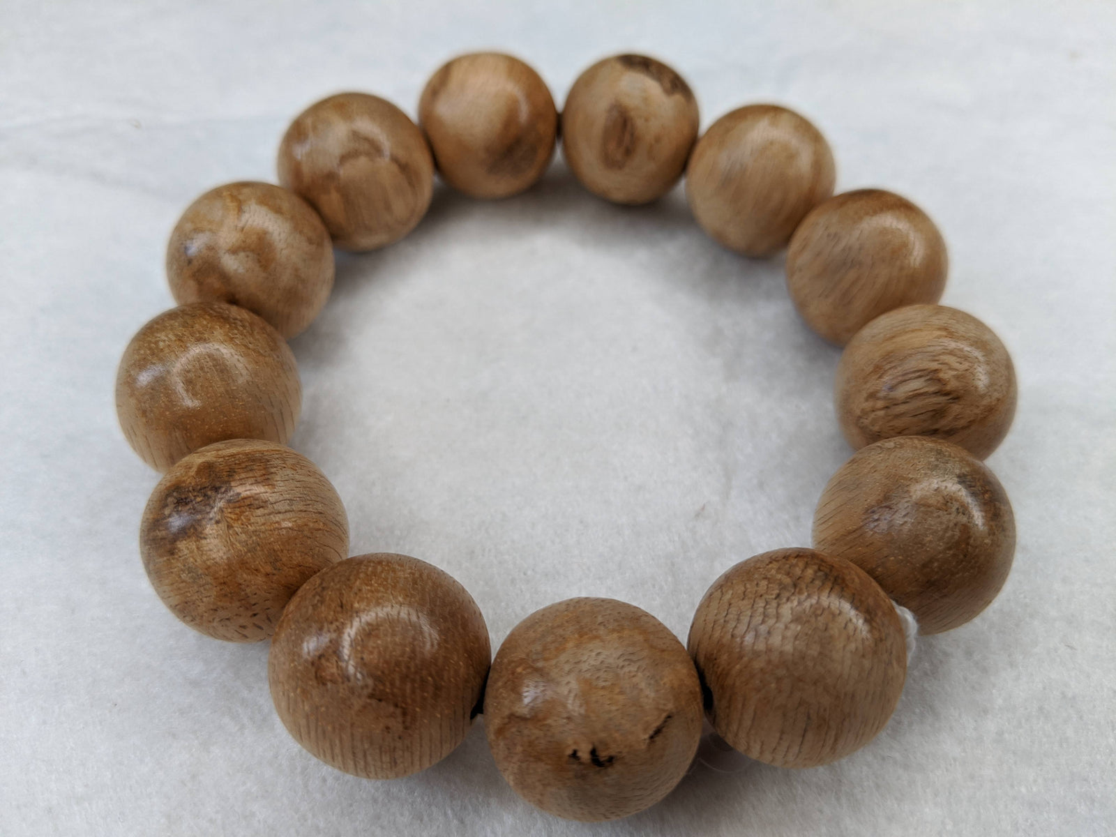 Light Resin Tigerwood Wild Agarwood Bracelet 13 beads 15g 18mm -