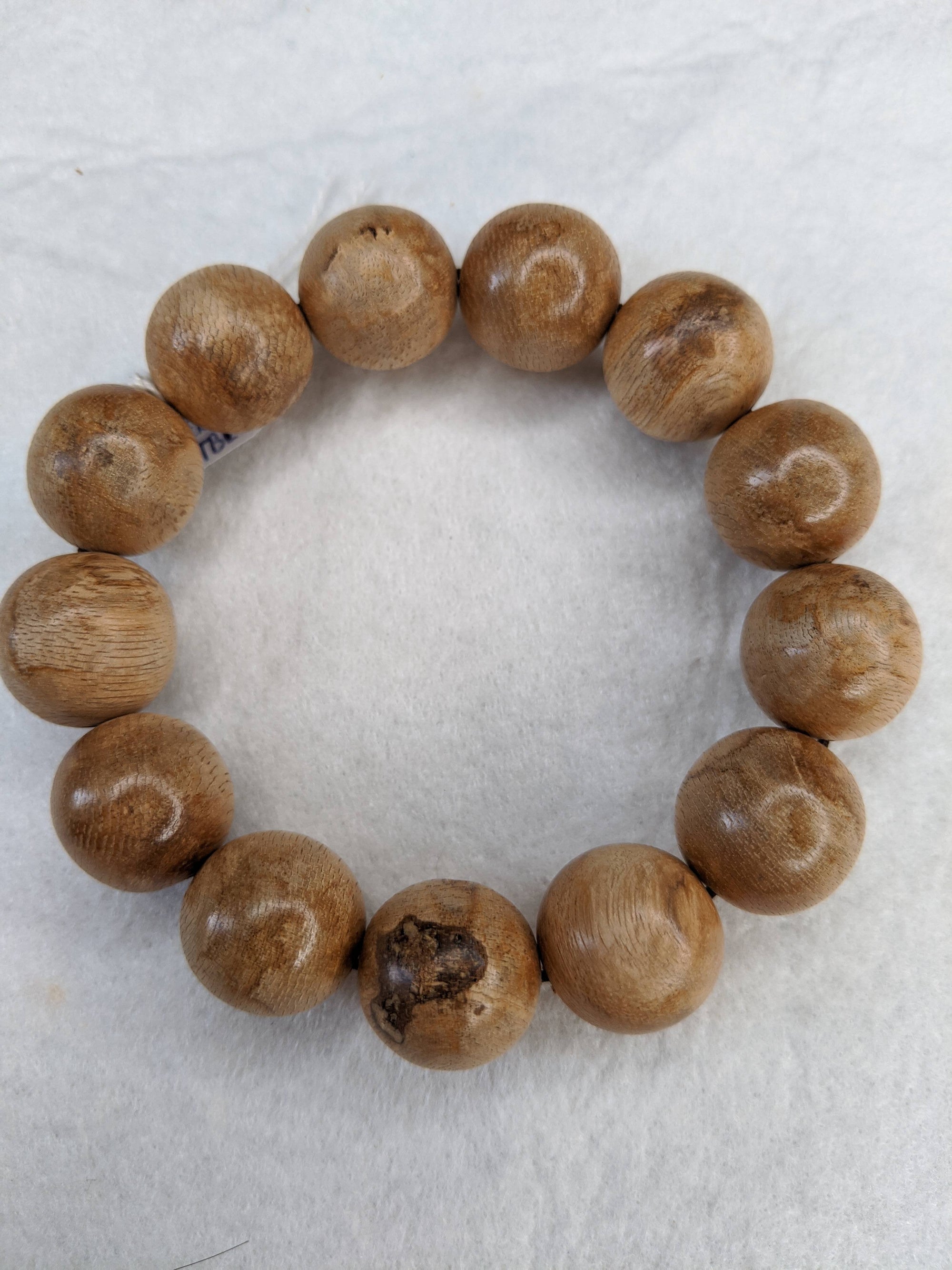 Light Resin Tigerwood Wild Agarwood Bracelet 13 beads 15g 18mm -