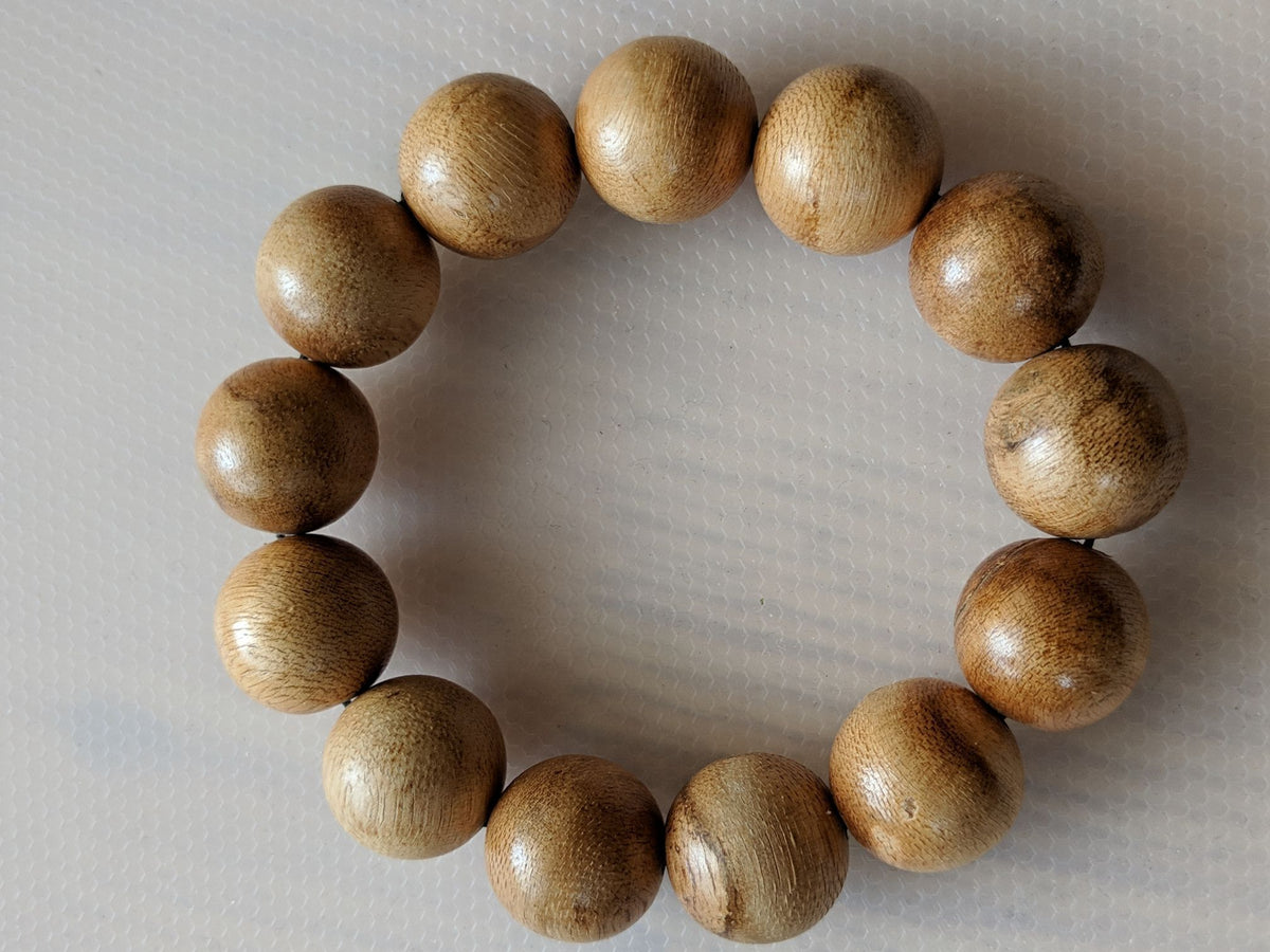 Light resin wild Aquilaria bracelet (light infection agarwood) -