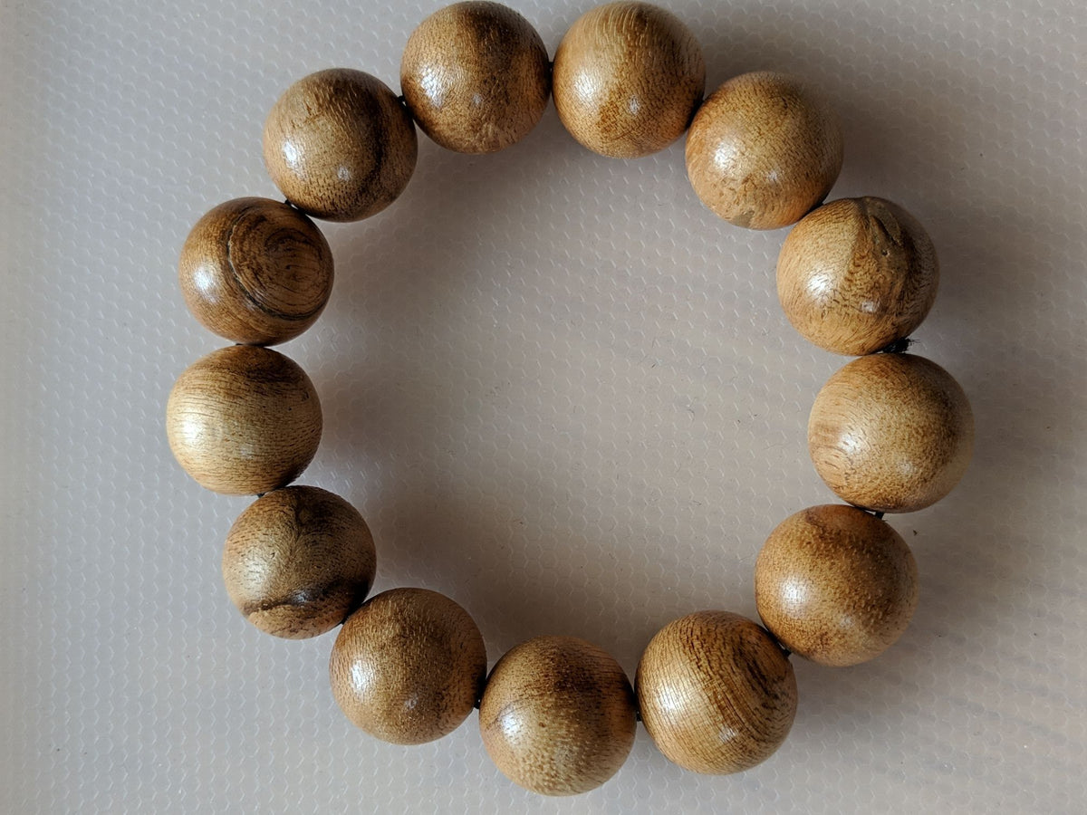 Light resin wild Aquilaria bracelet (light infection agarwood) -