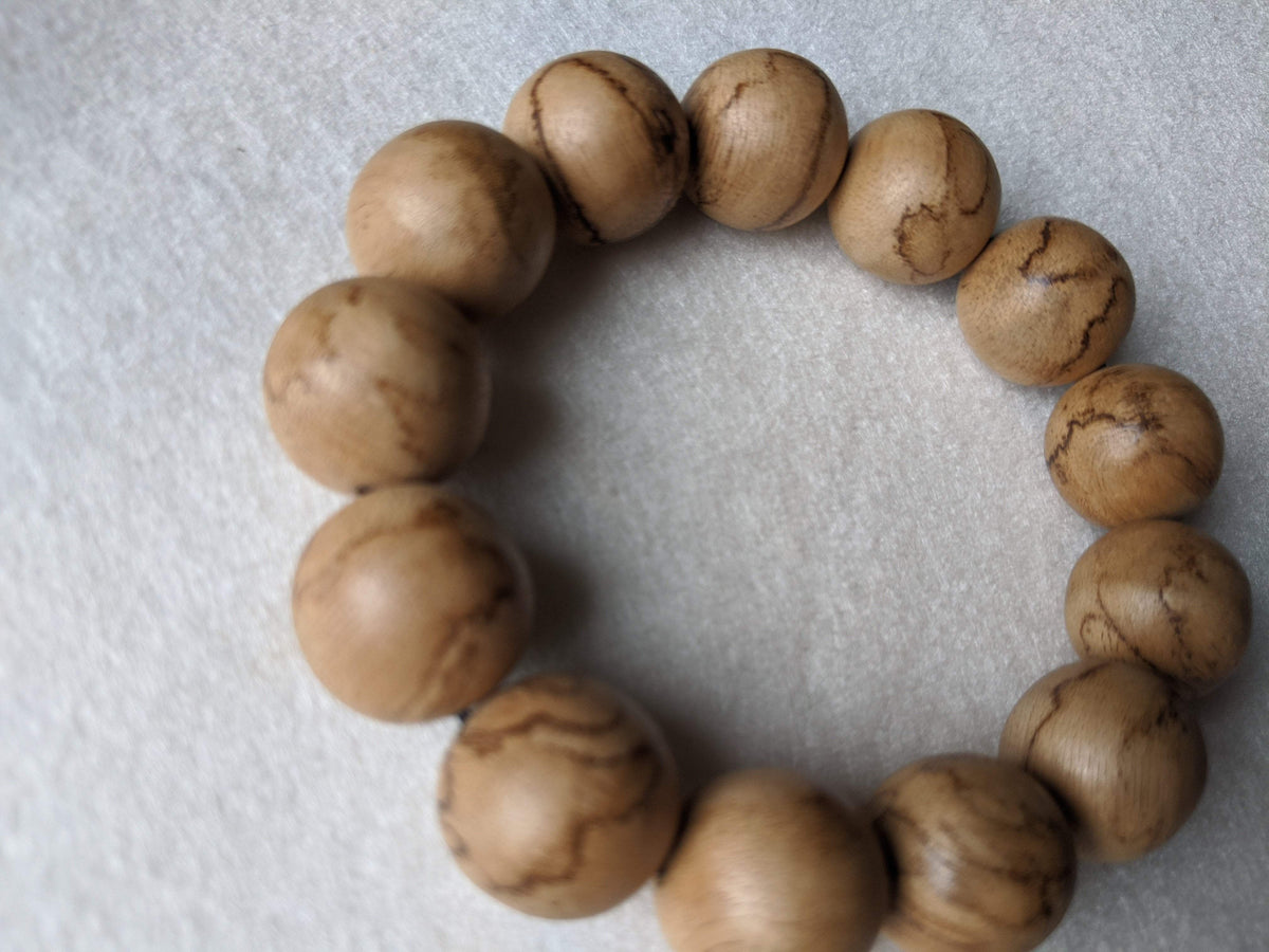 ZZ SOLD ZZ 18mm 12g Tiger Skin Pattern Wild Agarwood Bracelet -