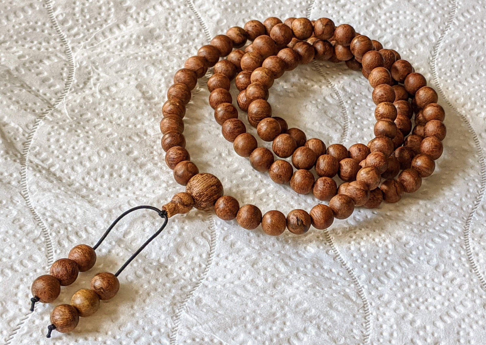 *New* Dusky Red 108 Mala- made from Ambon Island Wild Agarwood 15g 8mm -