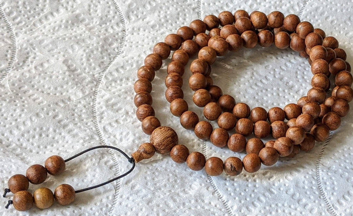 *New* Dusky Red 108 Mala- made from Ambon Island Wild Agarwood 15g 8mm -
