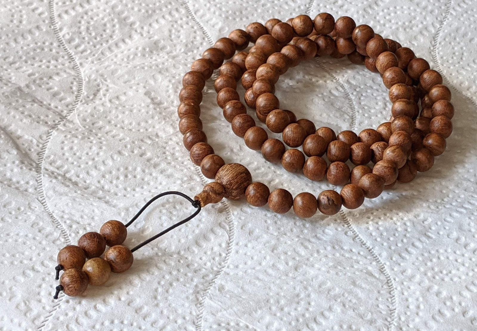 *New* Dusky Red 108 Mala- made from Ambon Island Wild Agarwood 15g 8mm -