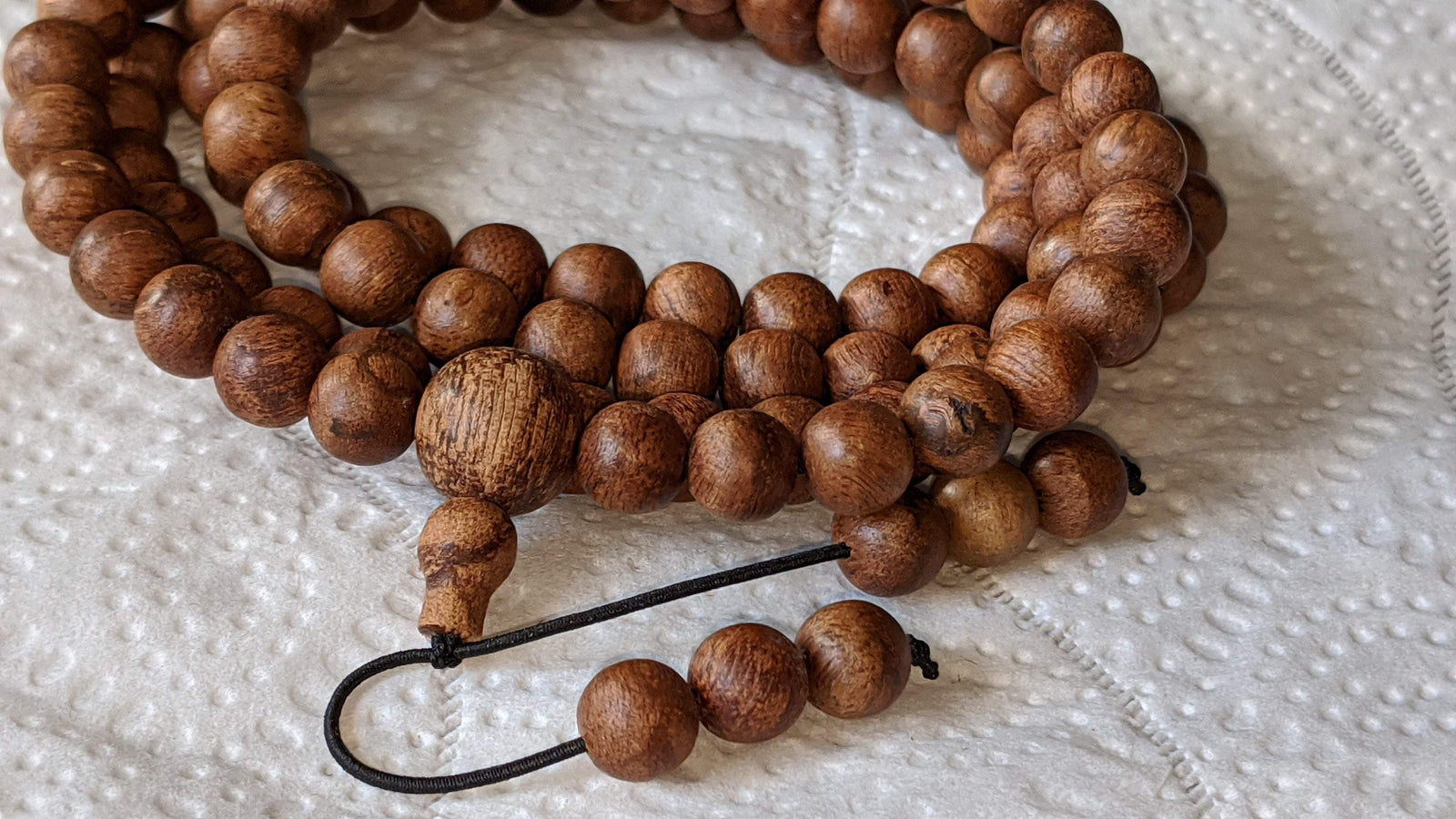 *New* Dusky Red 108 Mala- made from Ambon Island Wild Agarwood 15g 8mm -