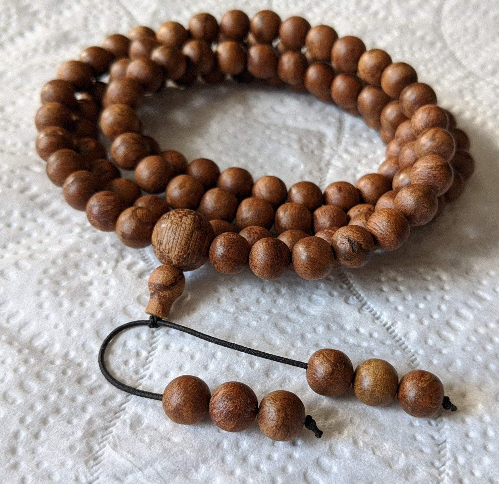 *New* Dusky Red 108 Mala- made from Ambon Island Wild Agarwood 15g 8mm -