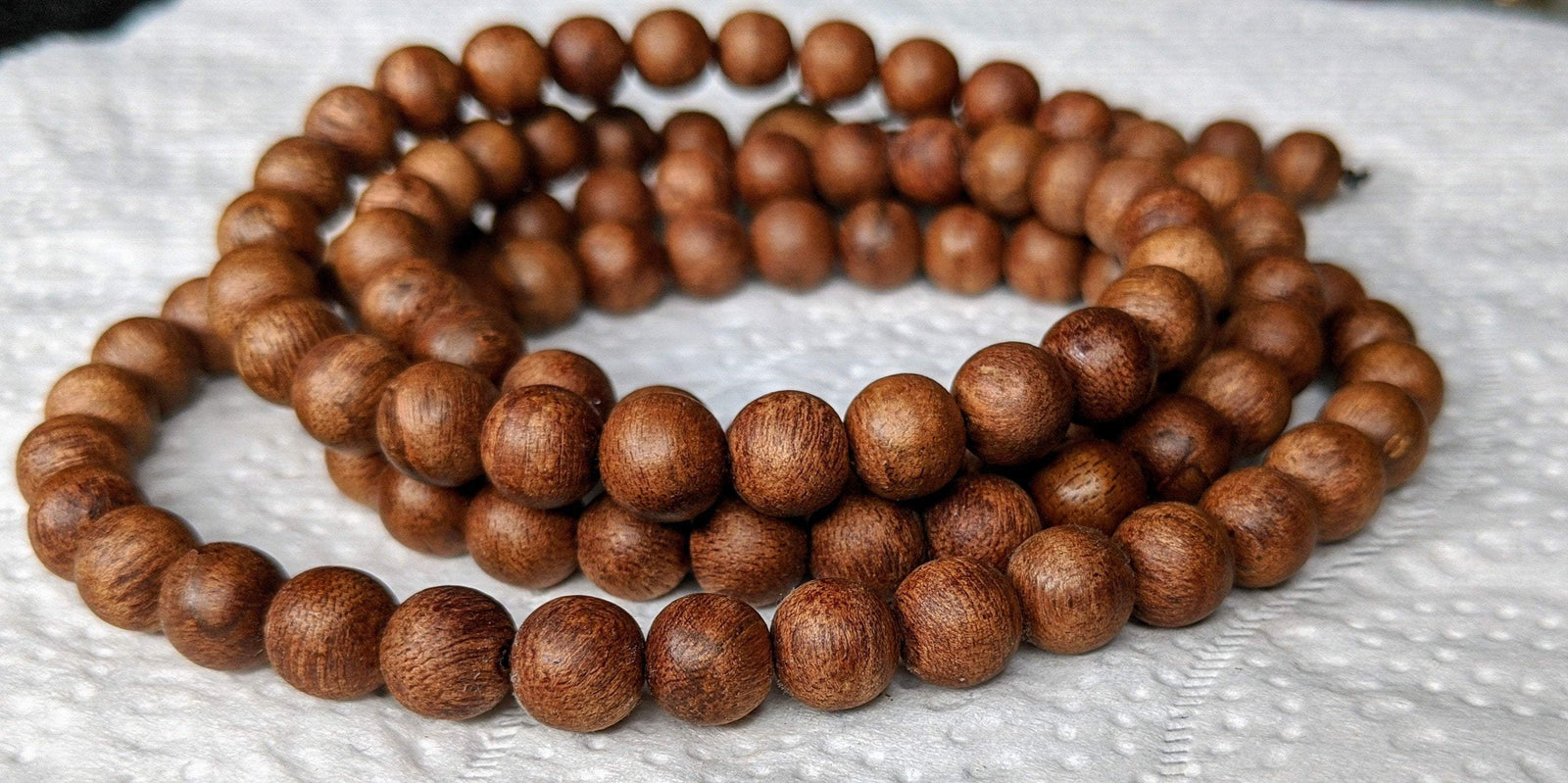 *New* Dusky Red 108 Mala- made from Ambon Island Wild Agarwood 15g 8mm -