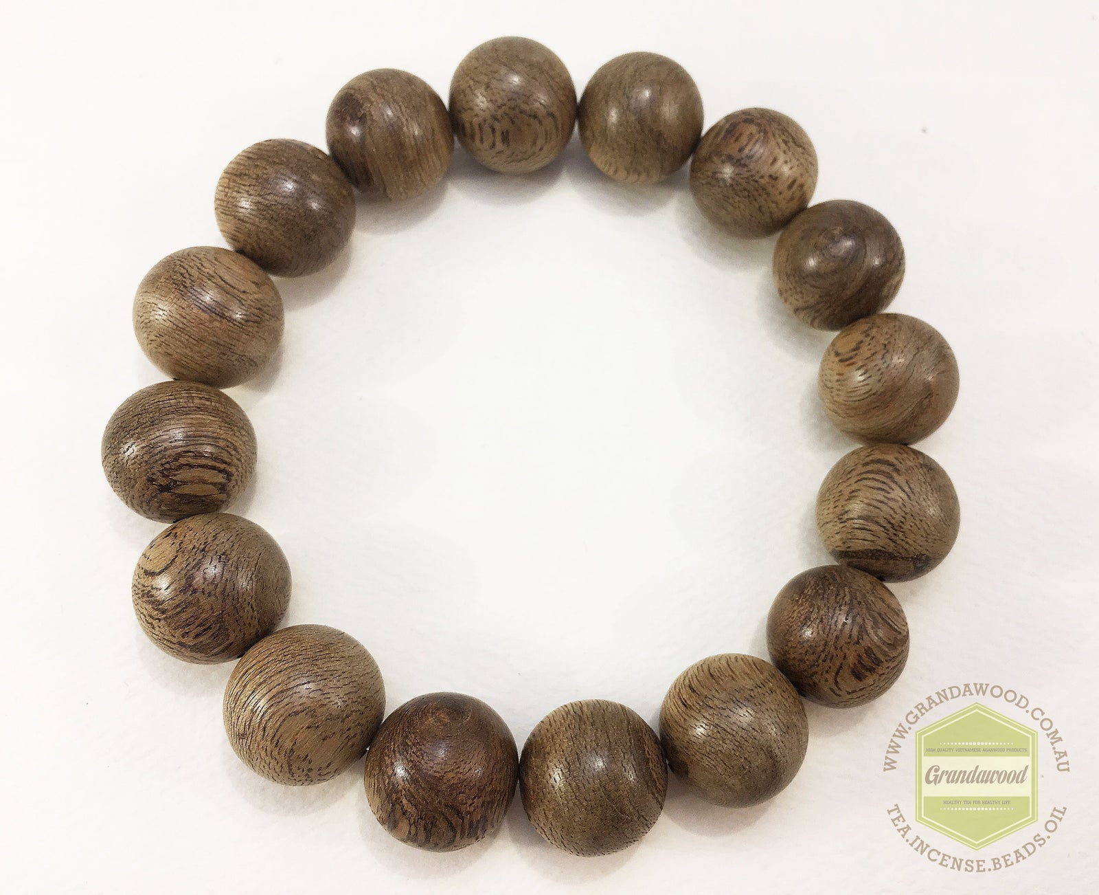 The EKM - East Kalimantan Wild Agarwood Bracelet 14mm 16.5g -