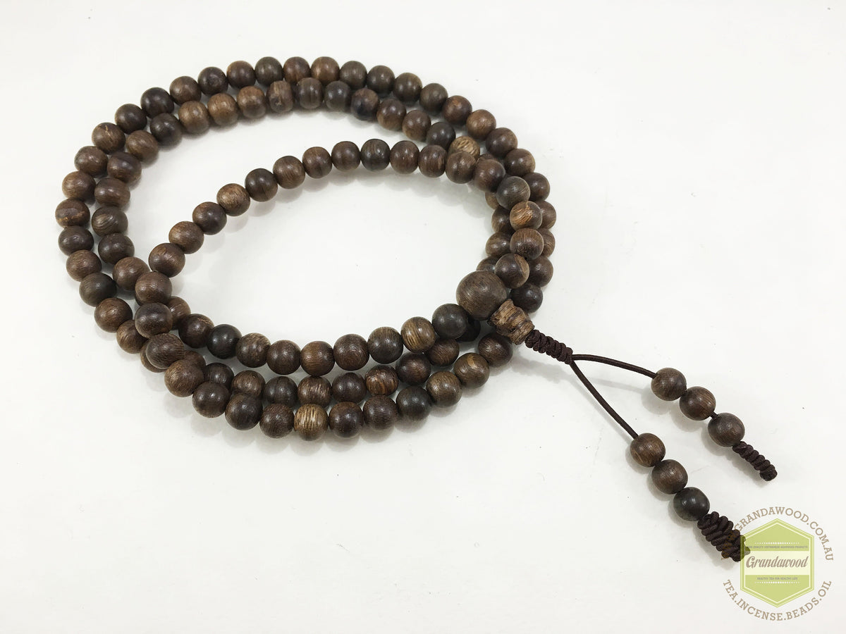 *SOLD* The Elegance: Wild Agarwood 108 mala 6mm 11g -