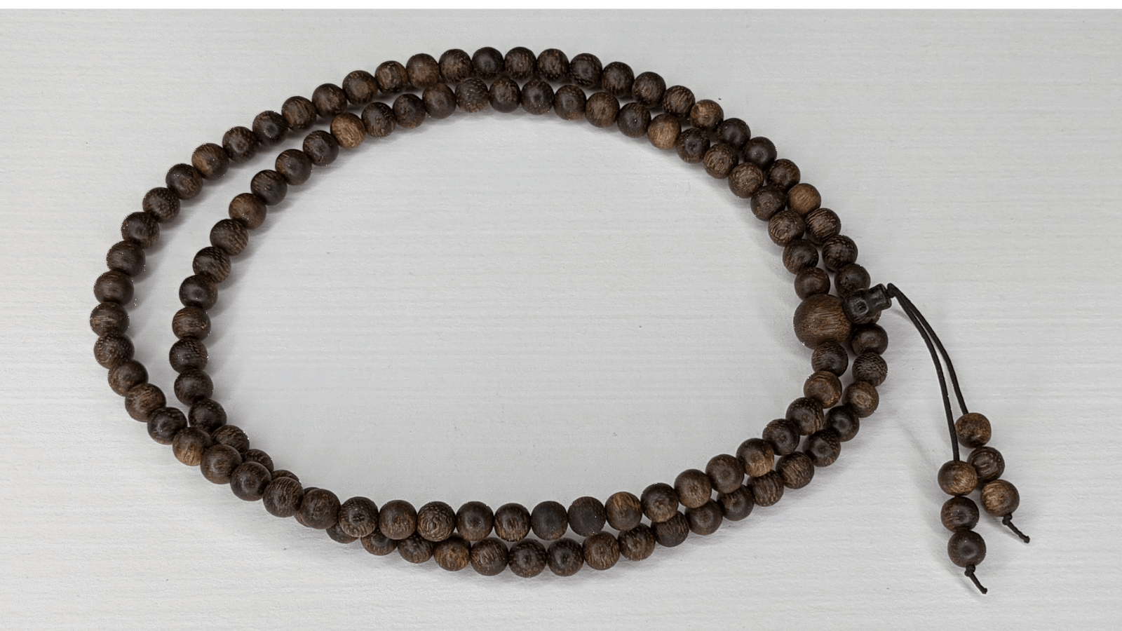 Fortune and Wealth Attractor - Wild Agarwood 108 mala from Borneo 6mm 13g -