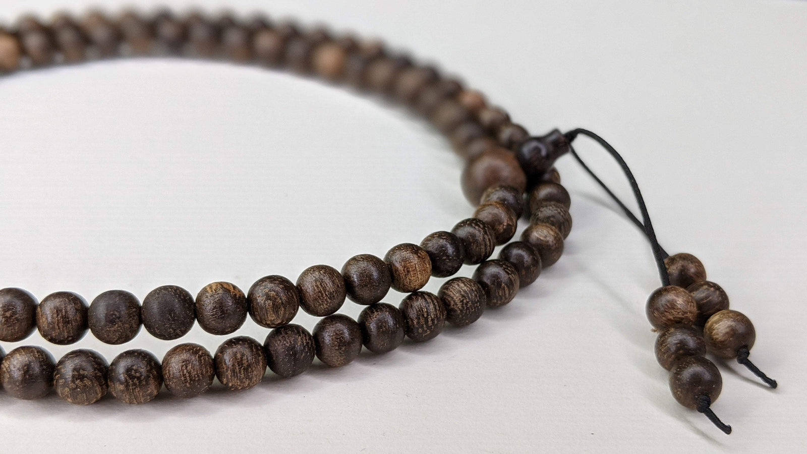 Fortune and Wealth Attractor - Wild Agarwood 108 mala from Borneo 6mm 13g -