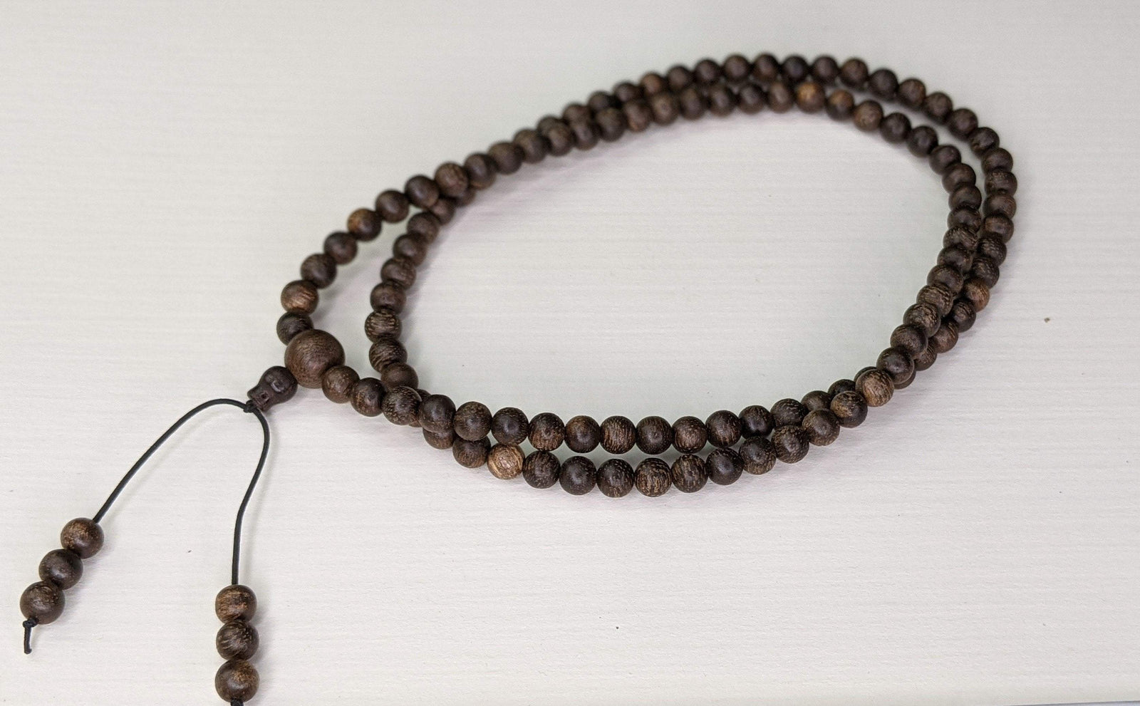 Fortune and Wealth Attractor - Wild Agarwood 108 mala from Borneo 6mm 13g -