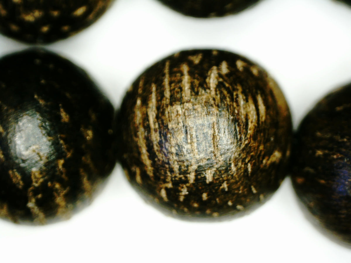 Fortune and Wealth Attractor - Wild Agarwood 108 mala from Borneo 6mm 13g -