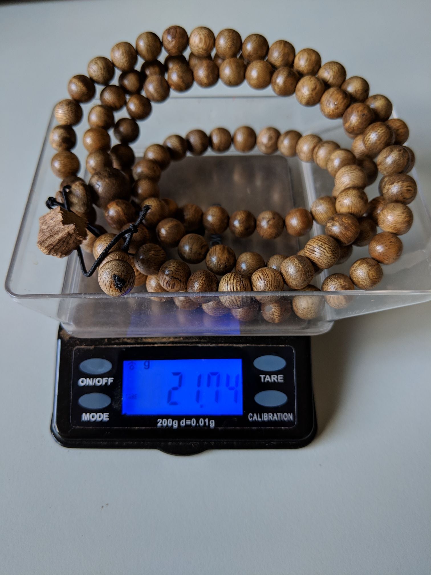 *SOLD* Wild Agarwood Aqualaria Malaccensis 108 mala 8mm 21g Classic Pattern -
