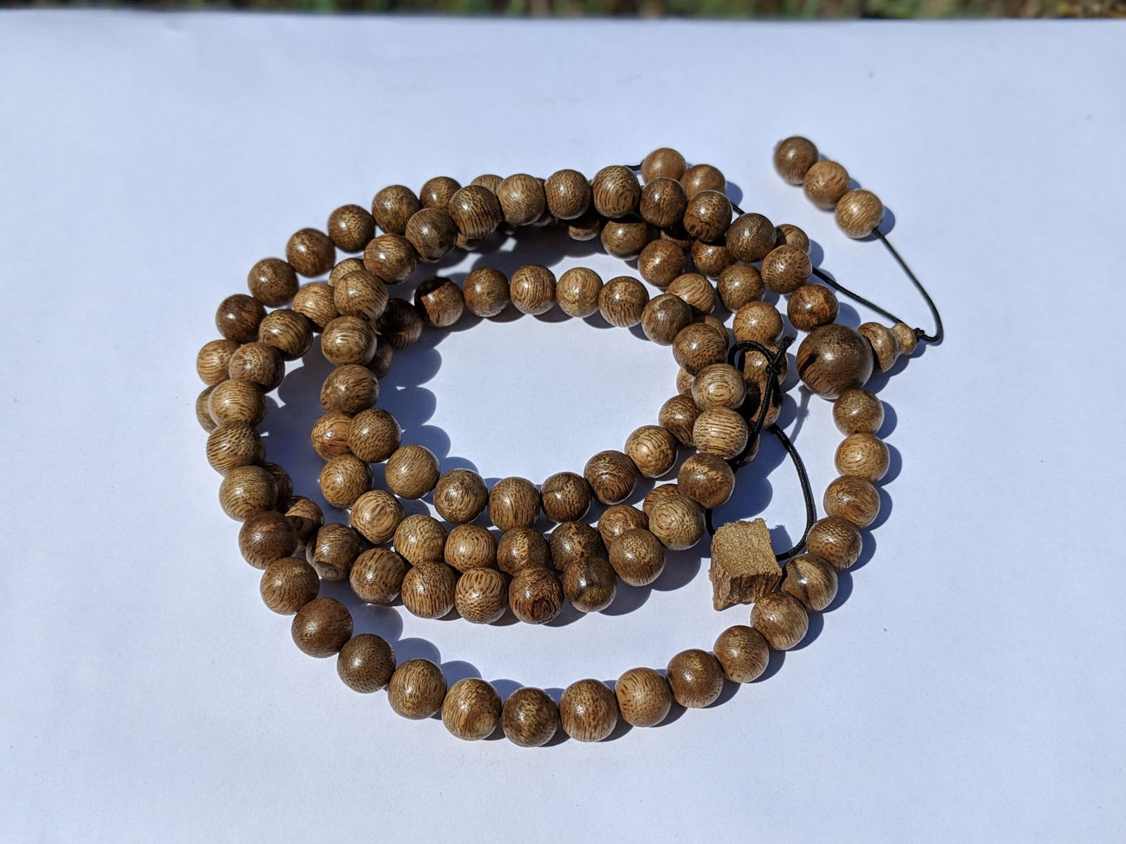 *SOLD* Wild Agarwood Aqualaria Malaccensis 108 mala 8mm 21g Classic Pattern -