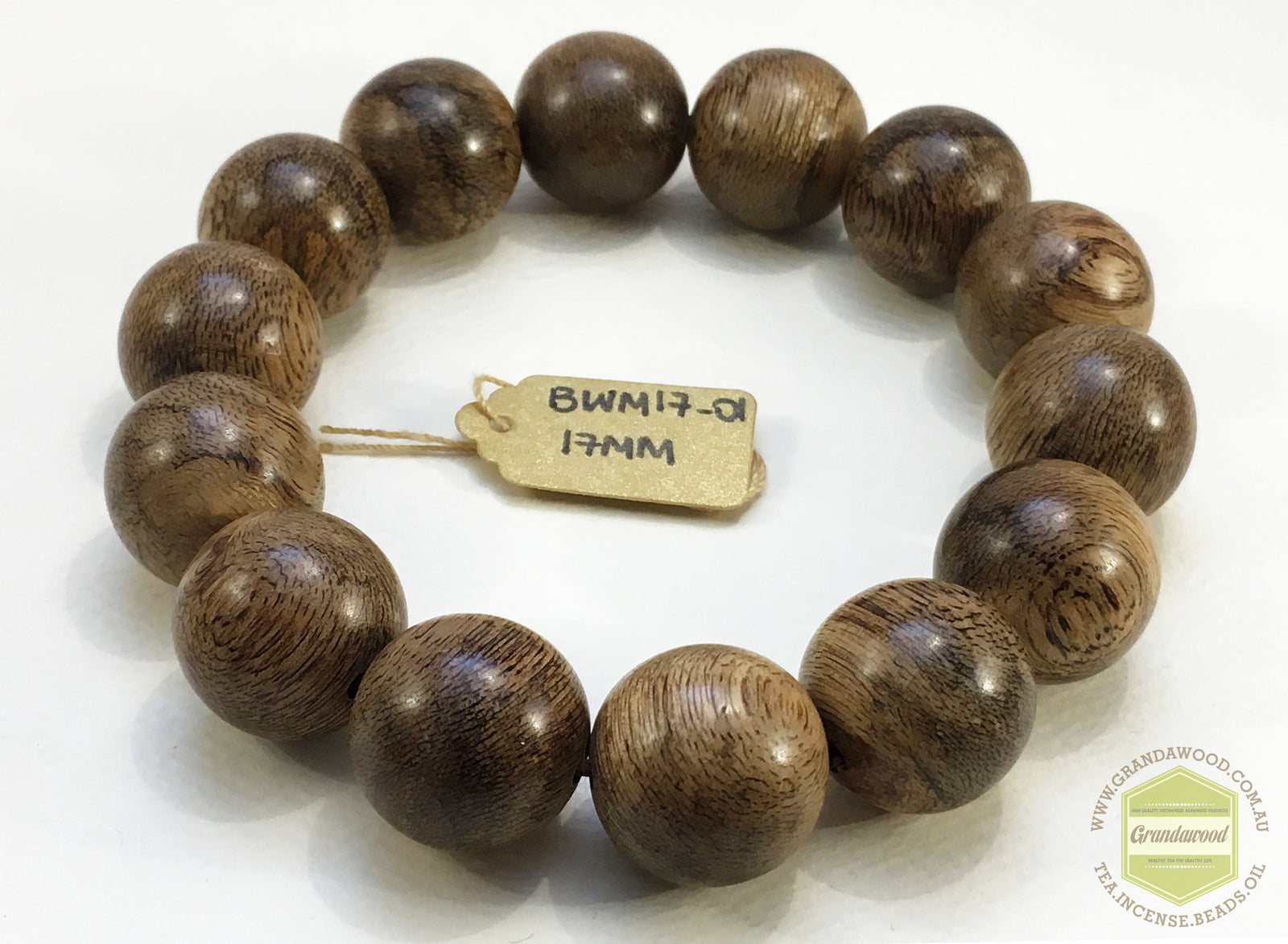 Sarawak Wild Agarwood bracelet 17mm- 21.56g - one piece only -