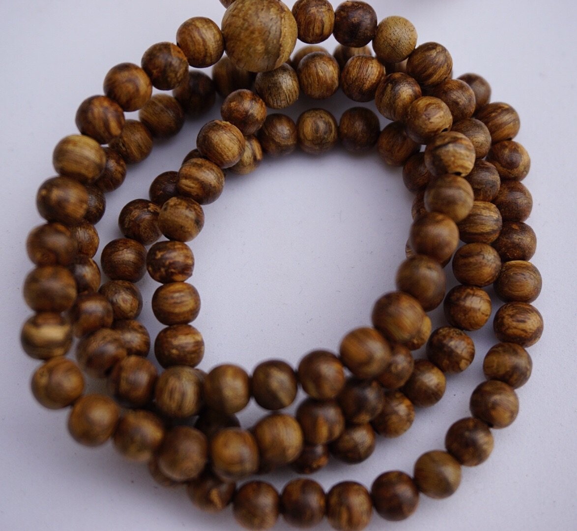 Small wild Agarwood 108 mala necklace 5mm -