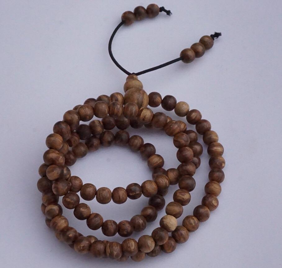 Small wild Agarwood 108 mala necklace 5mm -
