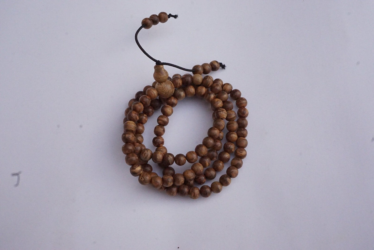 Small wild Agarwood 108 mala necklace 5mm -