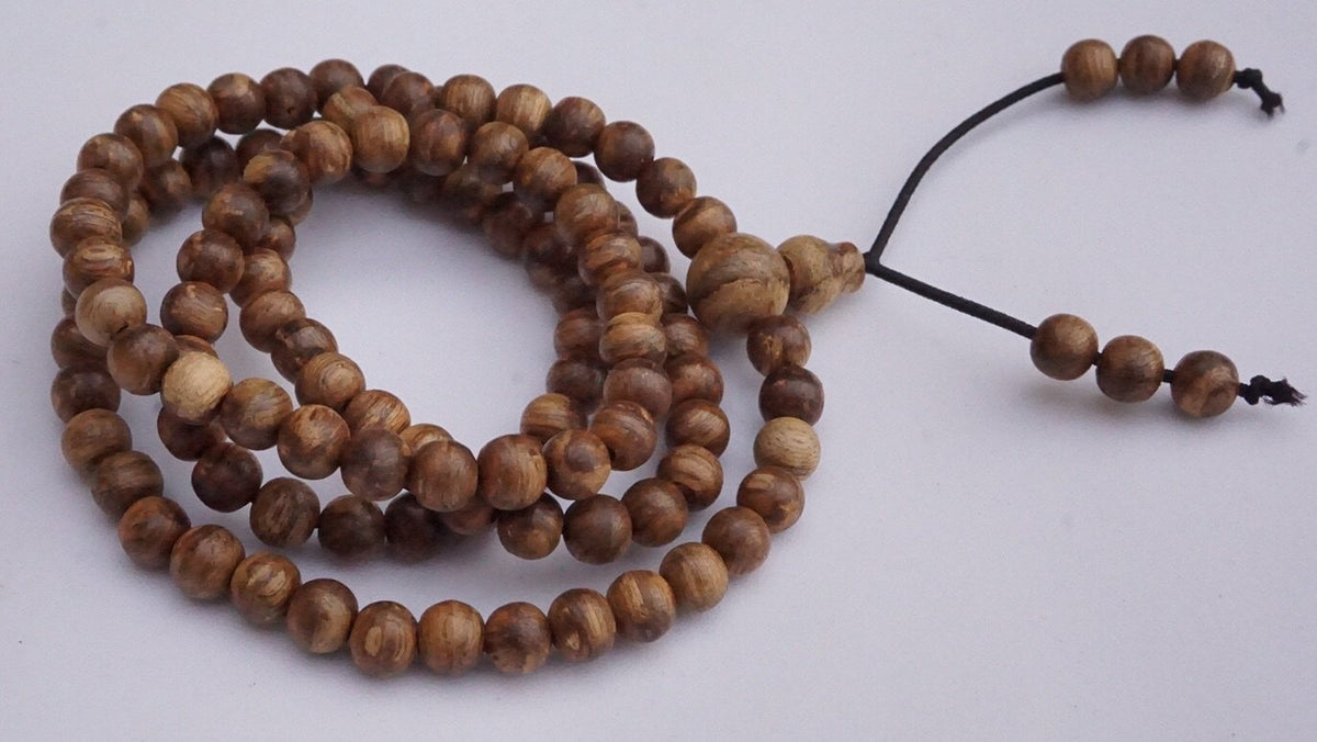 Small wild Agarwood 108 mala necklace 5mm -