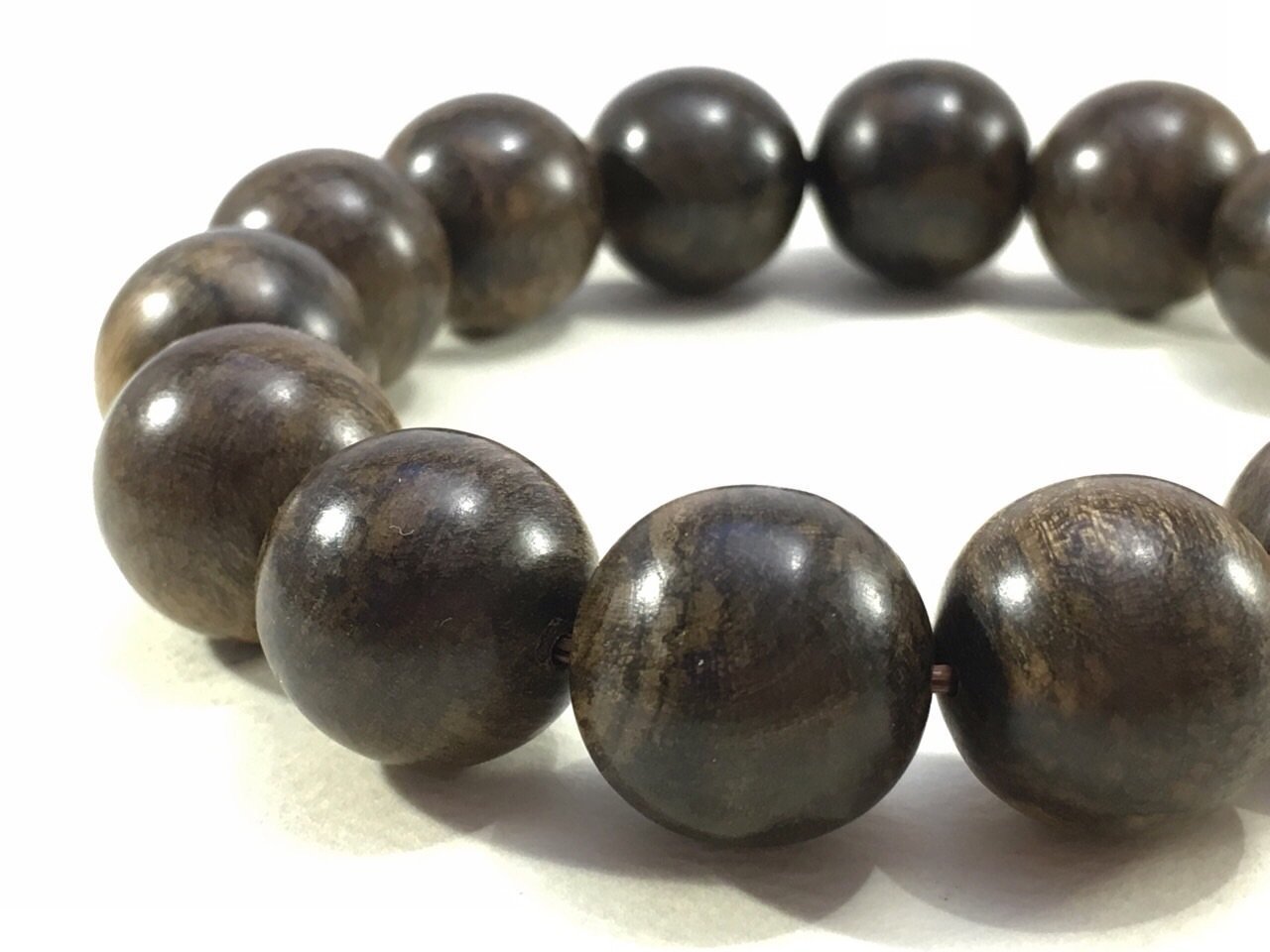 SOLD- Black Panther- Wild Dark Sinking Agarwood Bracelet 16mm over 30g -