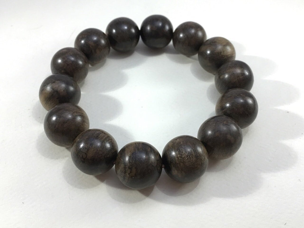 SOLD- Black Panther- Wild Dark Sinking Agarwood Bracelet 16mm over 30g -