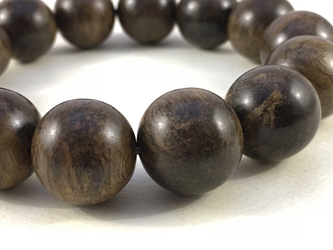 SOLD- Black Panther- Wild Dark Sinking Agarwood Bracelet 16mm over 30g -