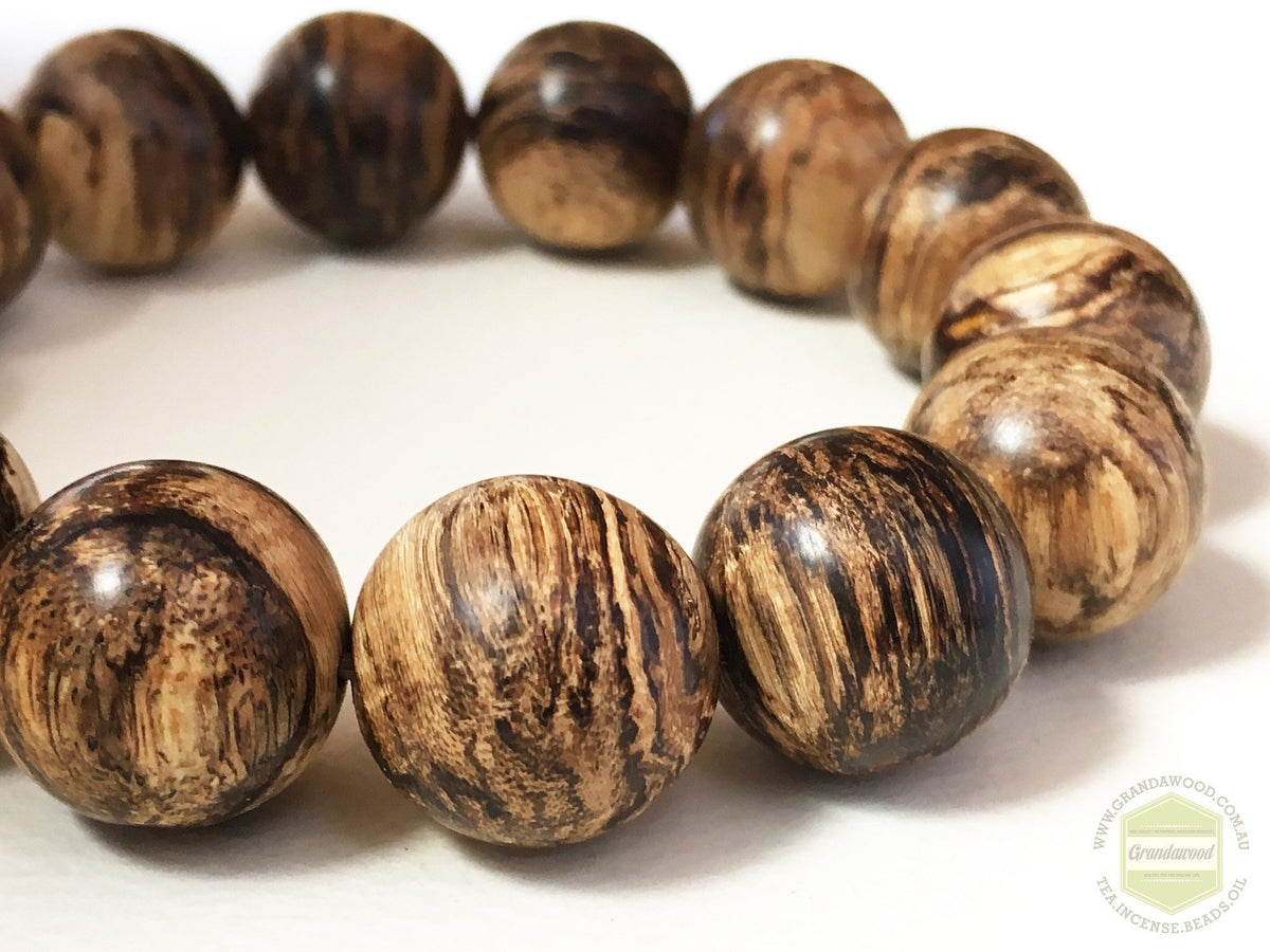 SOLD-The Windy Storm Wild Sinking Agarwood Bracelet- 16mm -