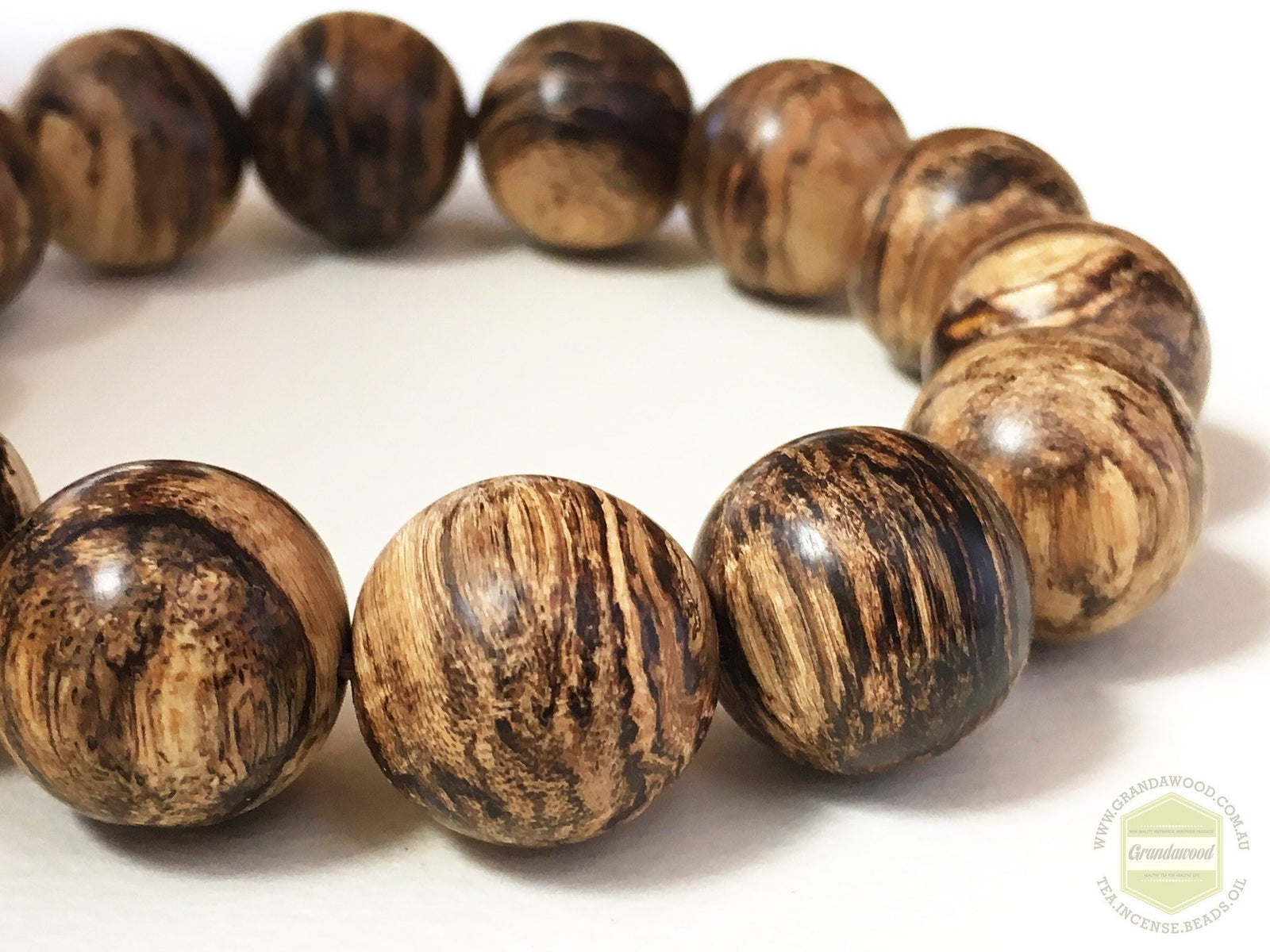 SOLD-The Windy Storm Wild Sinking Agarwood Bracelet- 16mm -