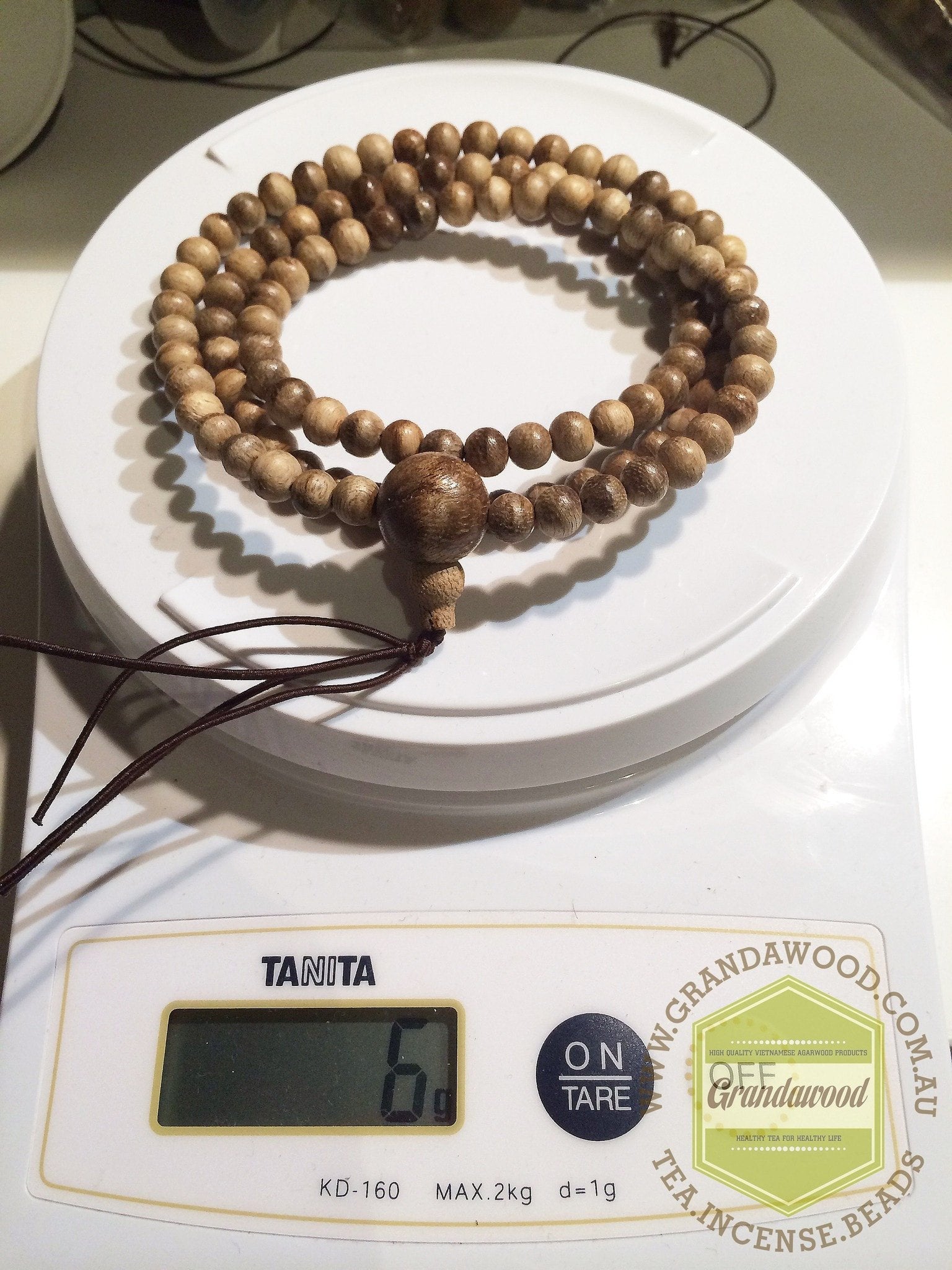 SOLD- Wild Agarwood natural prayer 108 mala beads from Papua New Guinea (PNG) 6mm -