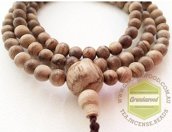 SOLD- Wild Agarwood Natural prayer 108 mala beads fromPapua New Guinea (PNG) 8mm -