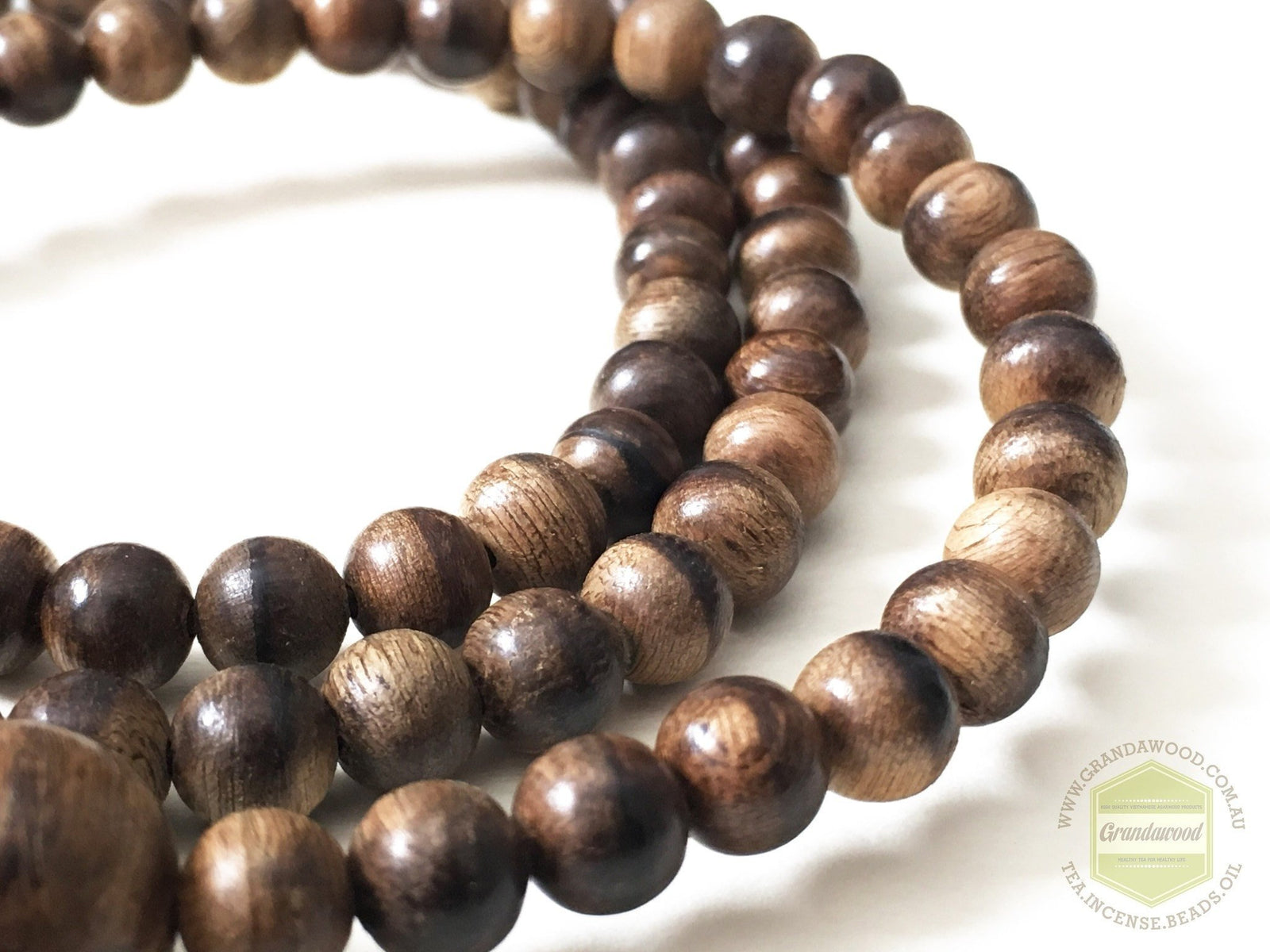 SOLD- Wild Indonesia Mala Beads 6mm 108 -