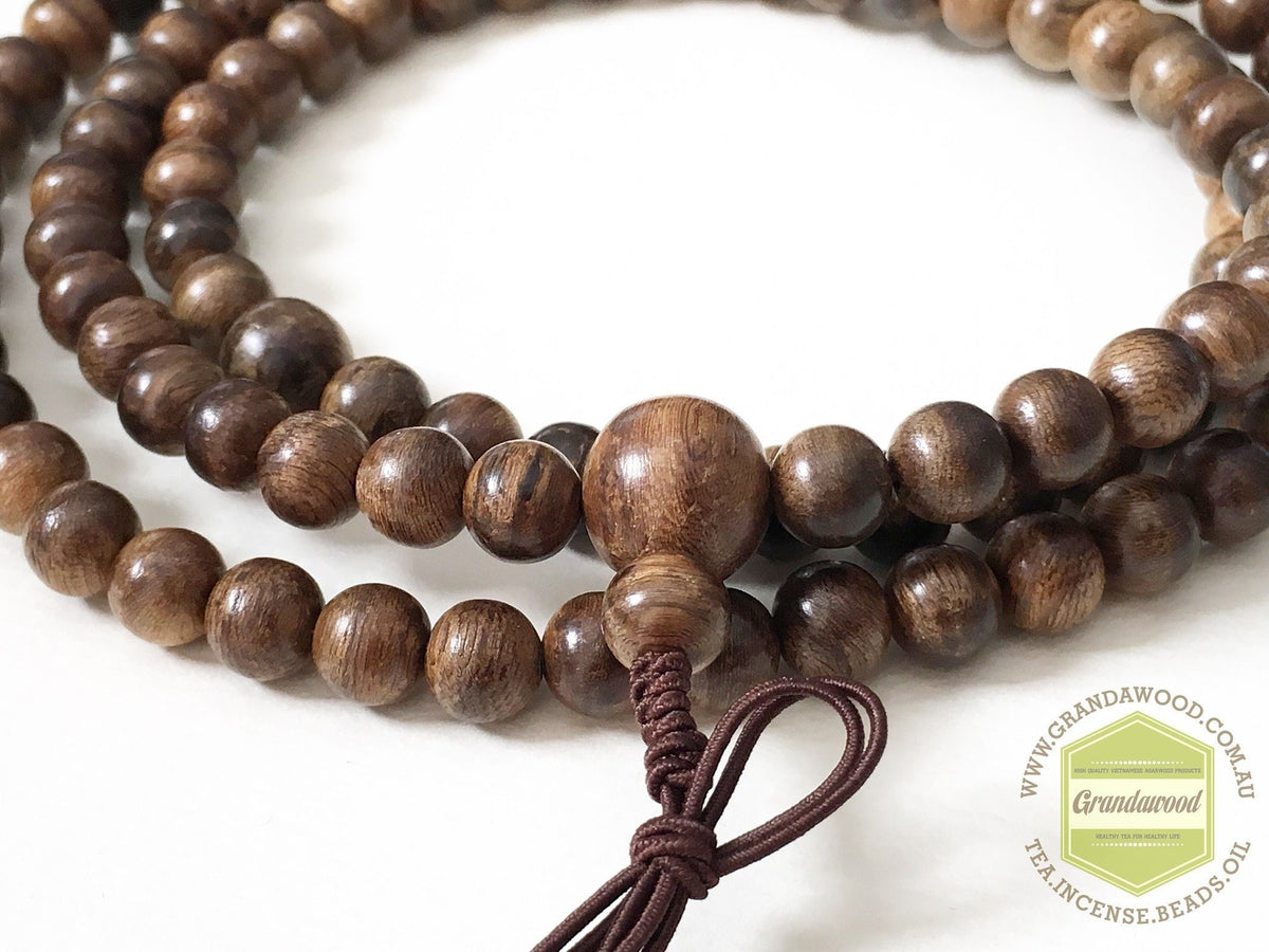 SOLD- Wild Indonesian Mala 8mm 108 beads -