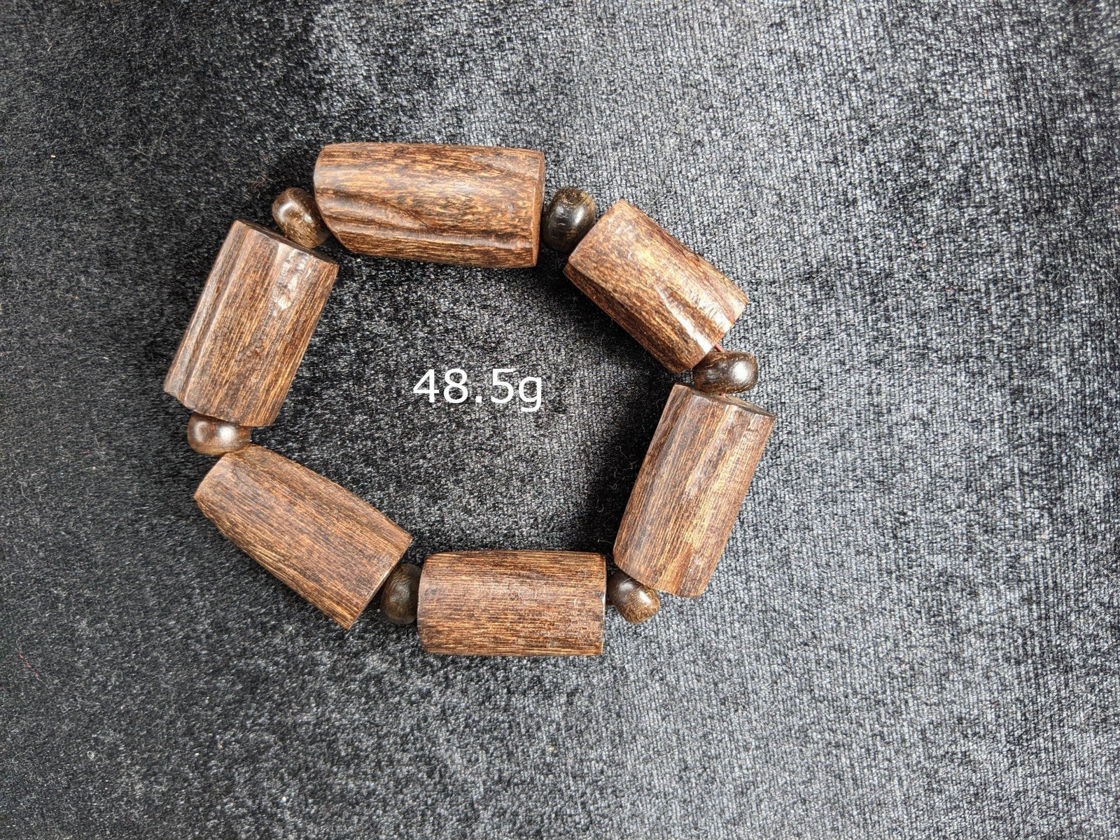 Style of the nature: Raw Wild Sinking Agarwood Bracelet made from small tree branches -