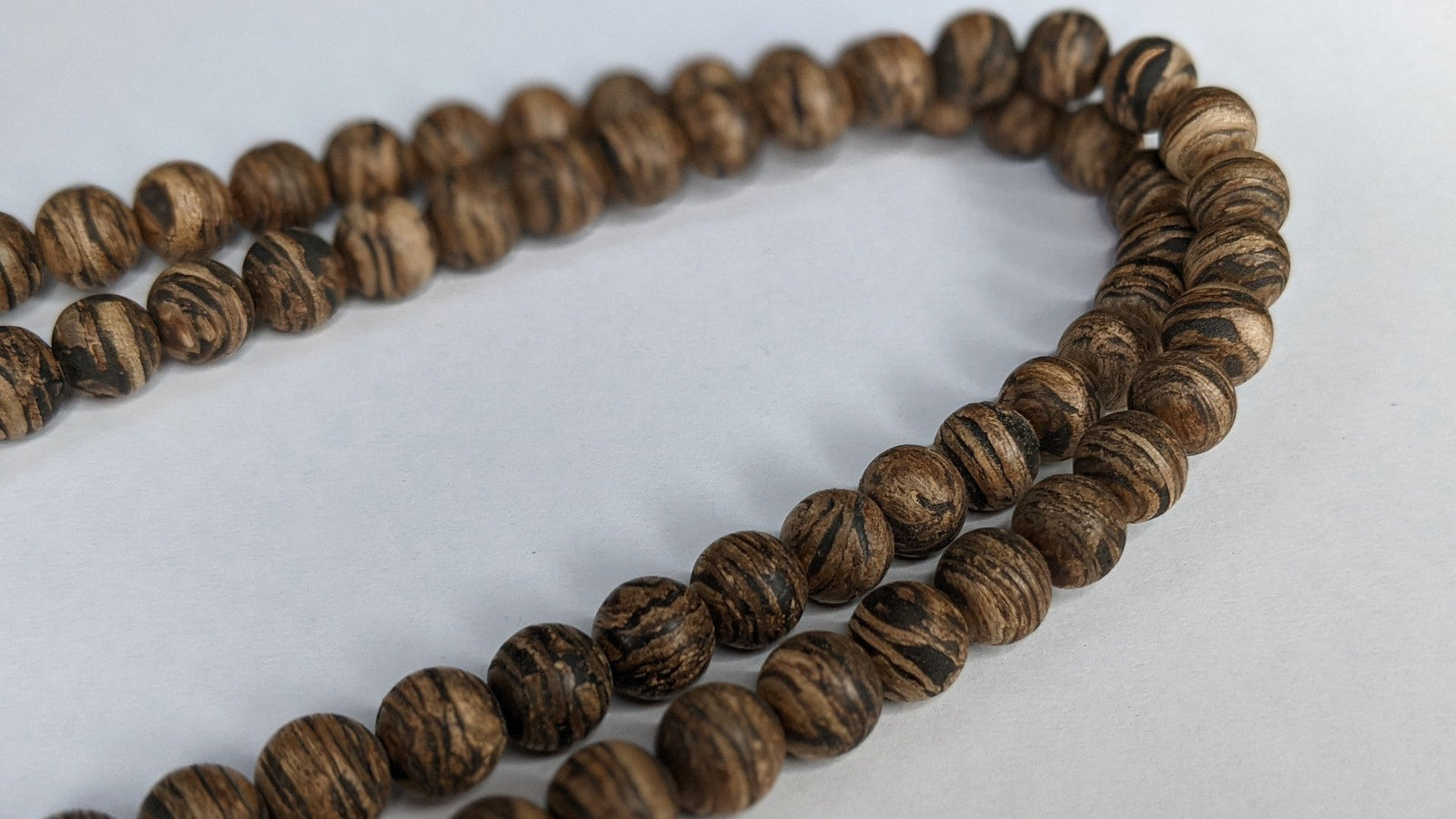 The Tarakan Tiger - Wild Agarwood 108 mala from North Kalimantan 8mm over 29g -