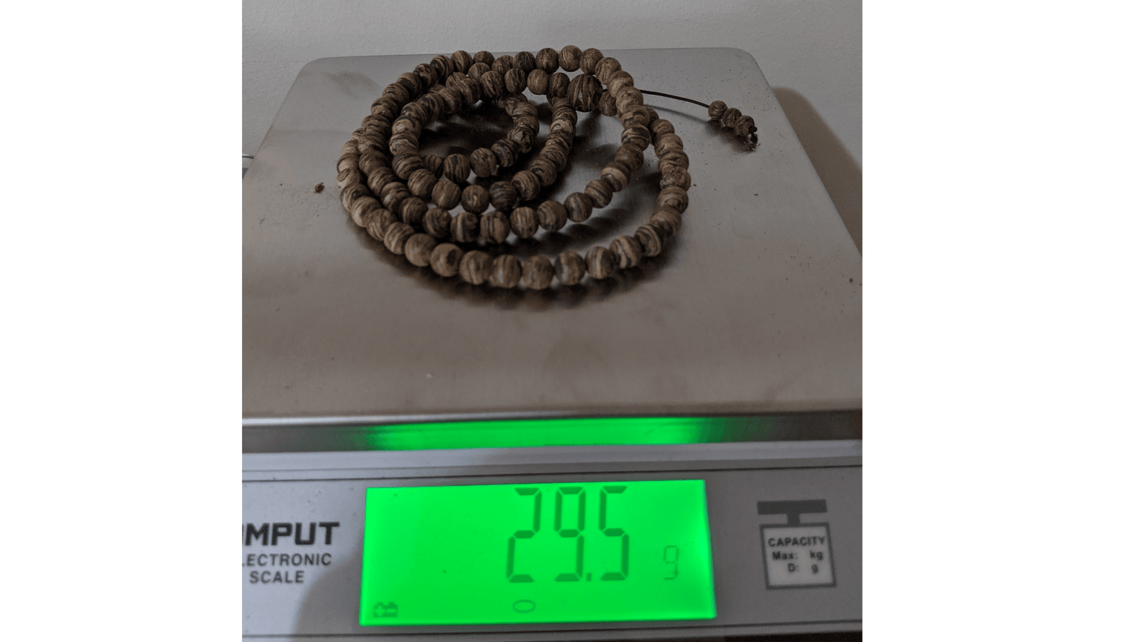 The Tarakan Tiger - Wild Agarwood 108 mala from North Kalimantan 8mm over 29g -