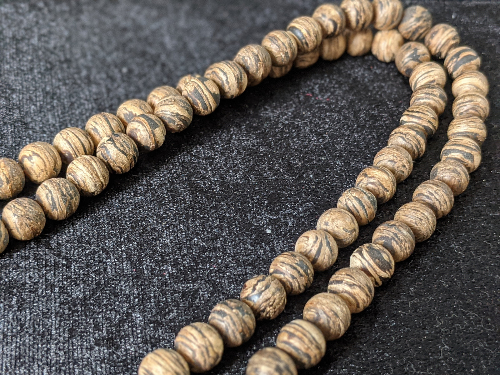 The Tarakan Tiger - Wild Agarwood 108 mala from North Kalimantan 8mm over 29g -