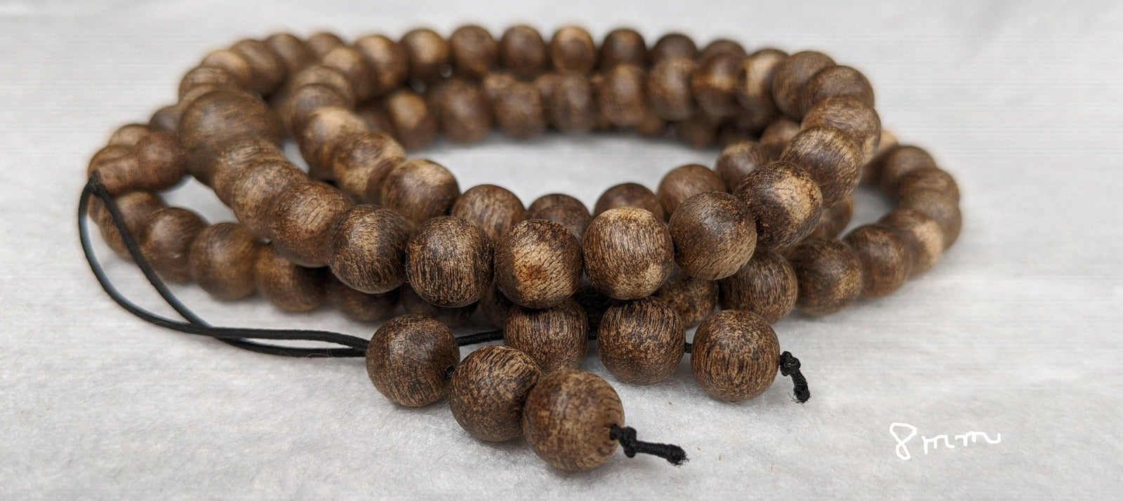 The Wiseman , Wisdom From The Elders, 108 mala made from Wild Agarwood from a small village -