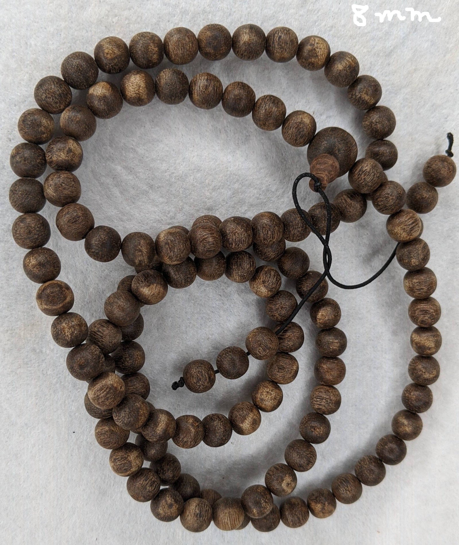 The Wiseman , Wisdom From The Elders, 108 mala made from Wild Agarwood from a small village -