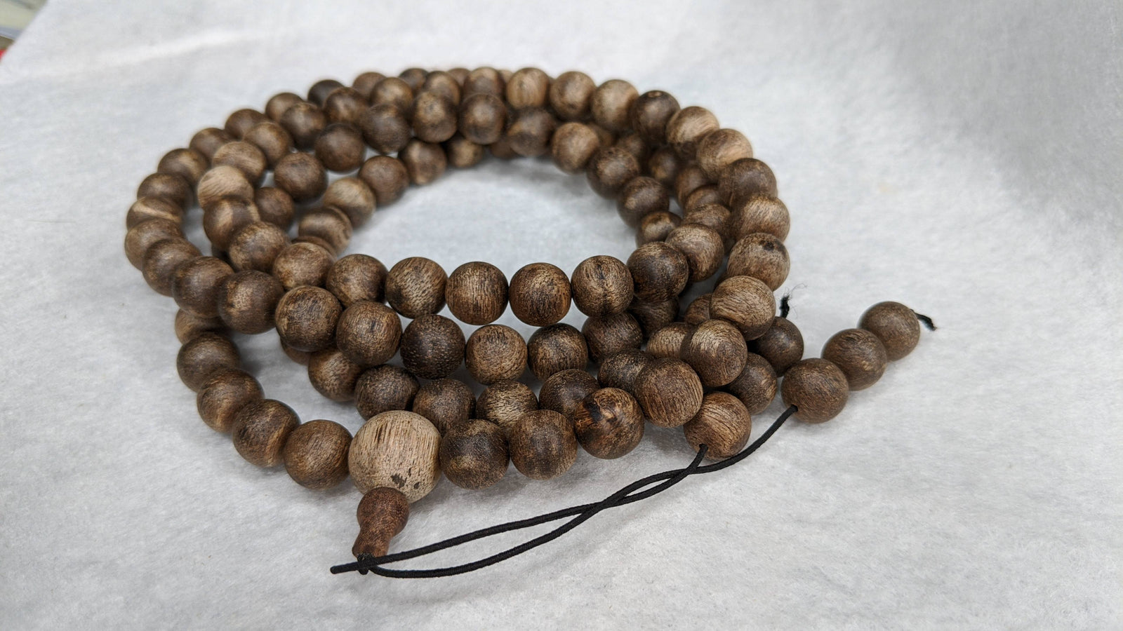 The Wiseman , Wisdom From The Elders, 108 mala made from Wild Agarwood from a small village -