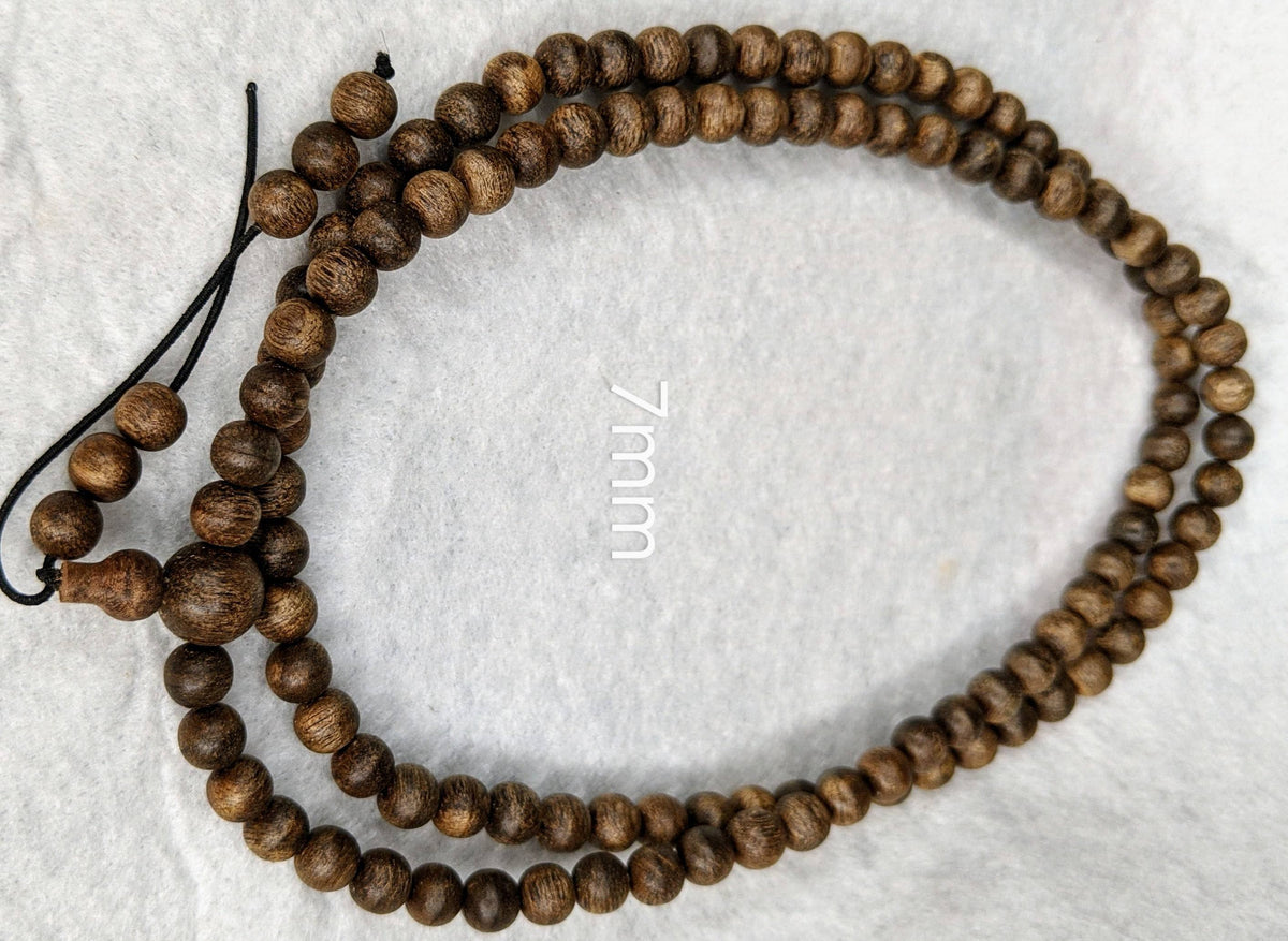 The Wiseman , Wisdom From The Elders, 108 mala made from Wild Agarwood from a small village -
