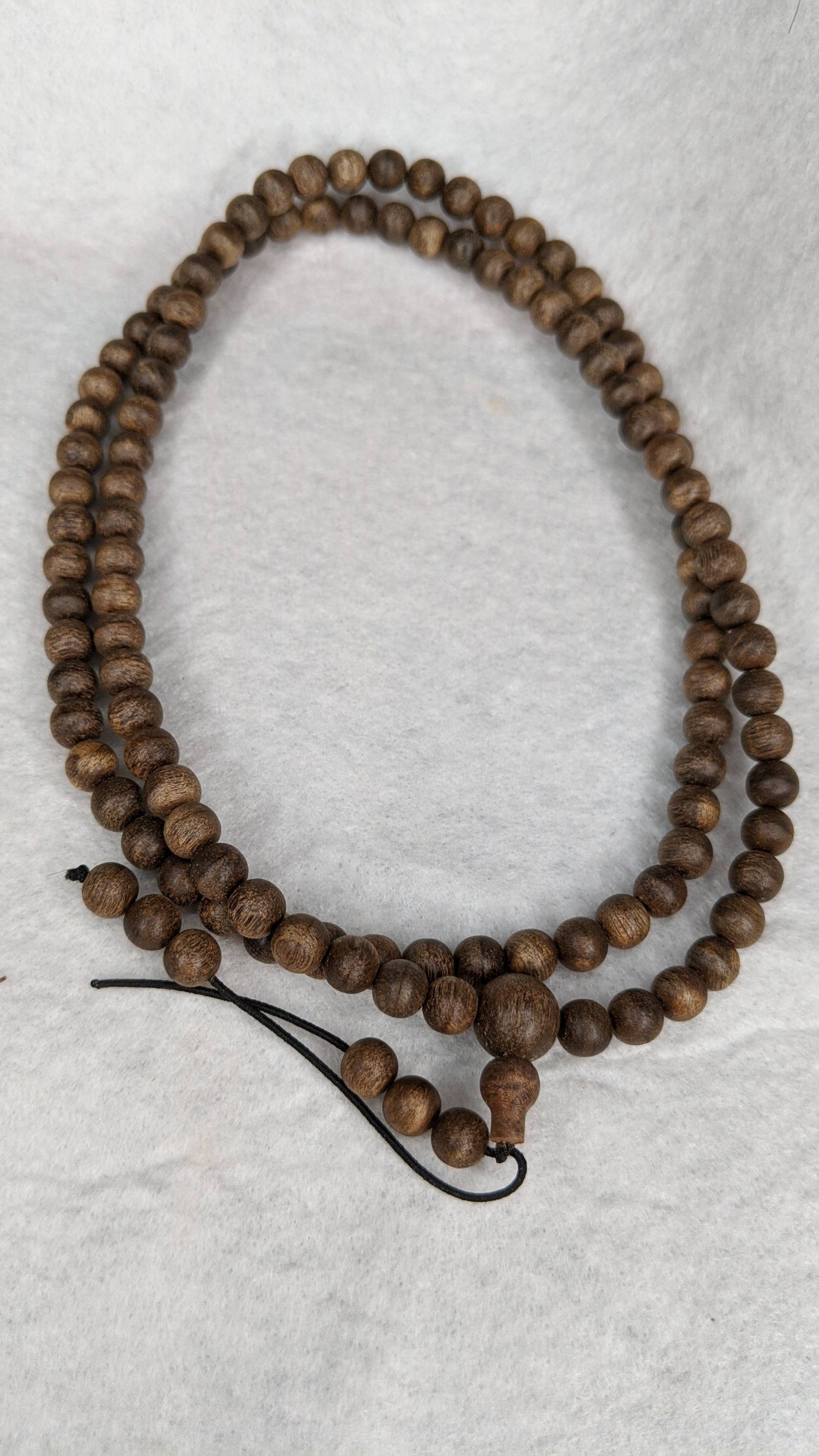 The Wiseman , Wisdom From The Elders, 108 mala made from Wild Agarwood from a small village -
