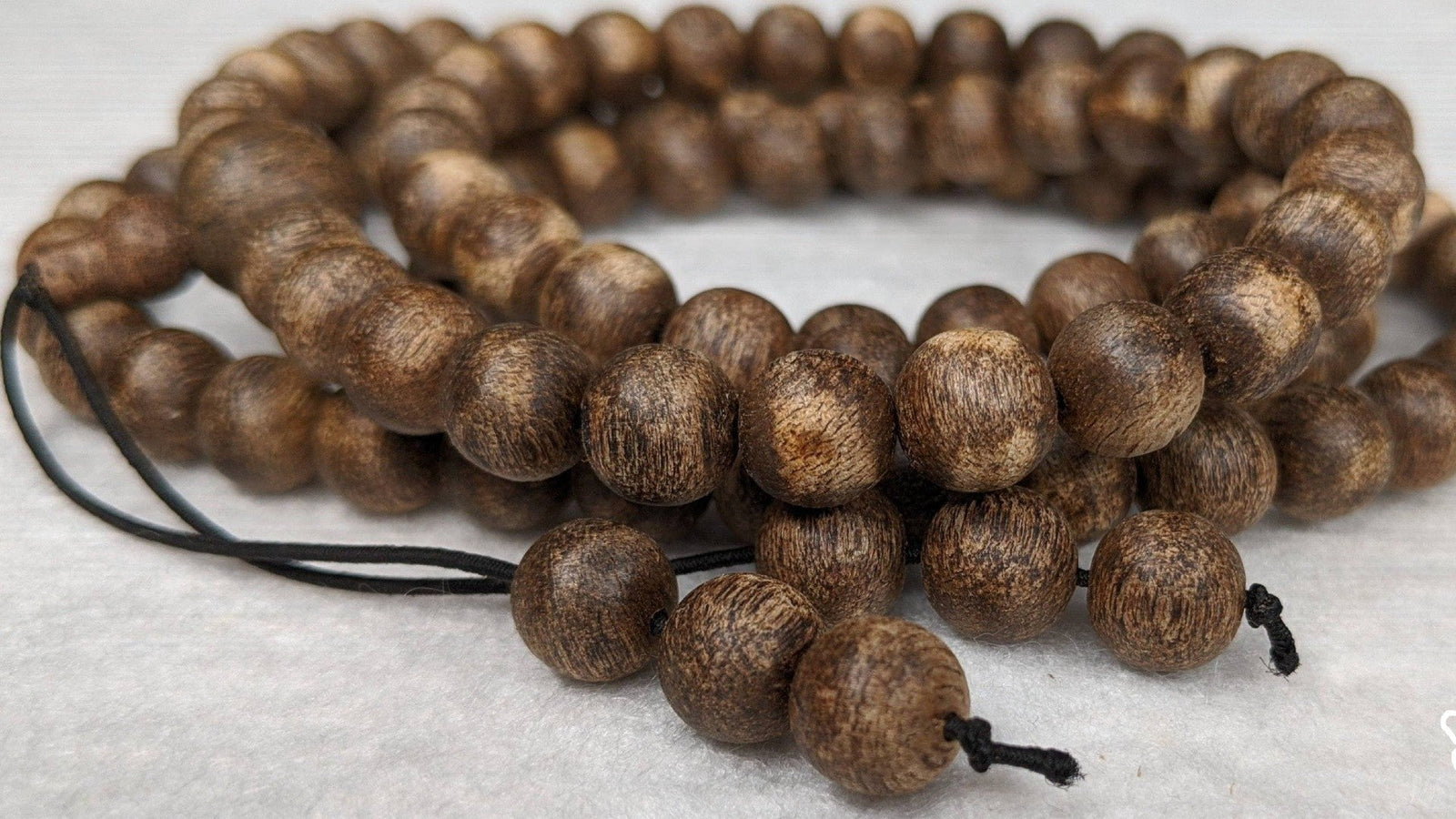 The Wiseman , Wisdom From The Elders, 108 mala made from Wild Agarwood from a small village -