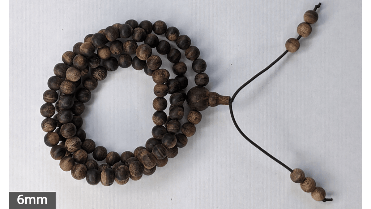 Three Sinking Treasures - Sinking Wild Agarwood 108 mala and Wild Agarwood Bracelet -