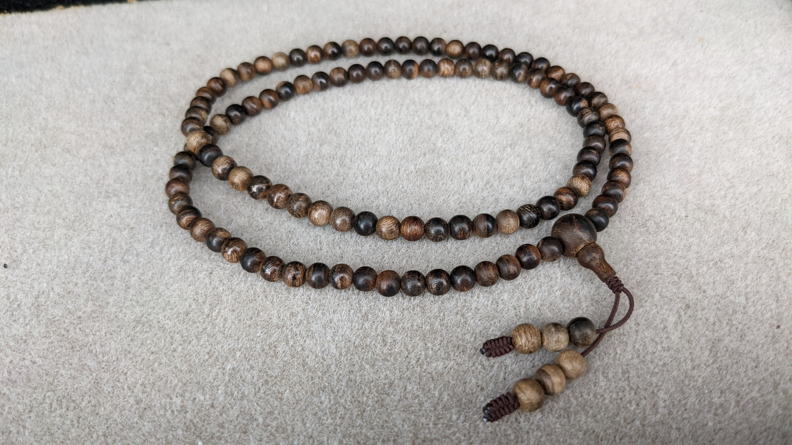 Three Sinking Treasures - Sinking Wild Agarwood 108 mala and Wild Agarwood Bracelet -