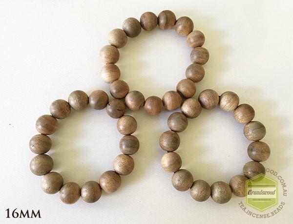 Vietnamese Cultivated Agarwood Bracelet bead size 15 mm-19 mm -