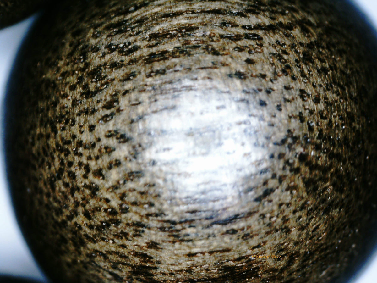 SOLD Wild Agarwood Bracelet made from heart wood 16mm 14 beads 32g - The Moonless -