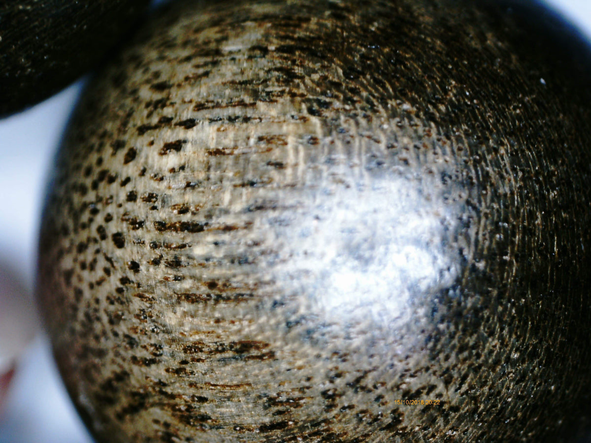 SOLD Wild Agarwood Bracelet made from heart wood 16mm 14 beads 32g - The Moonless -