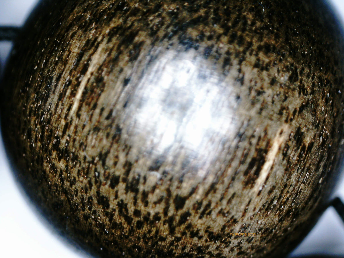 SOLD Wild Agarwood Bracelet made from heart wood 16mm 14 beads 32g - The Moonless -